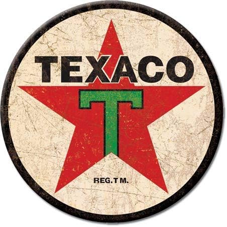 Texaco '36 Logo Round Refrigerator Magnet - Funny Magnets for Office, Home & School - Made in the USA