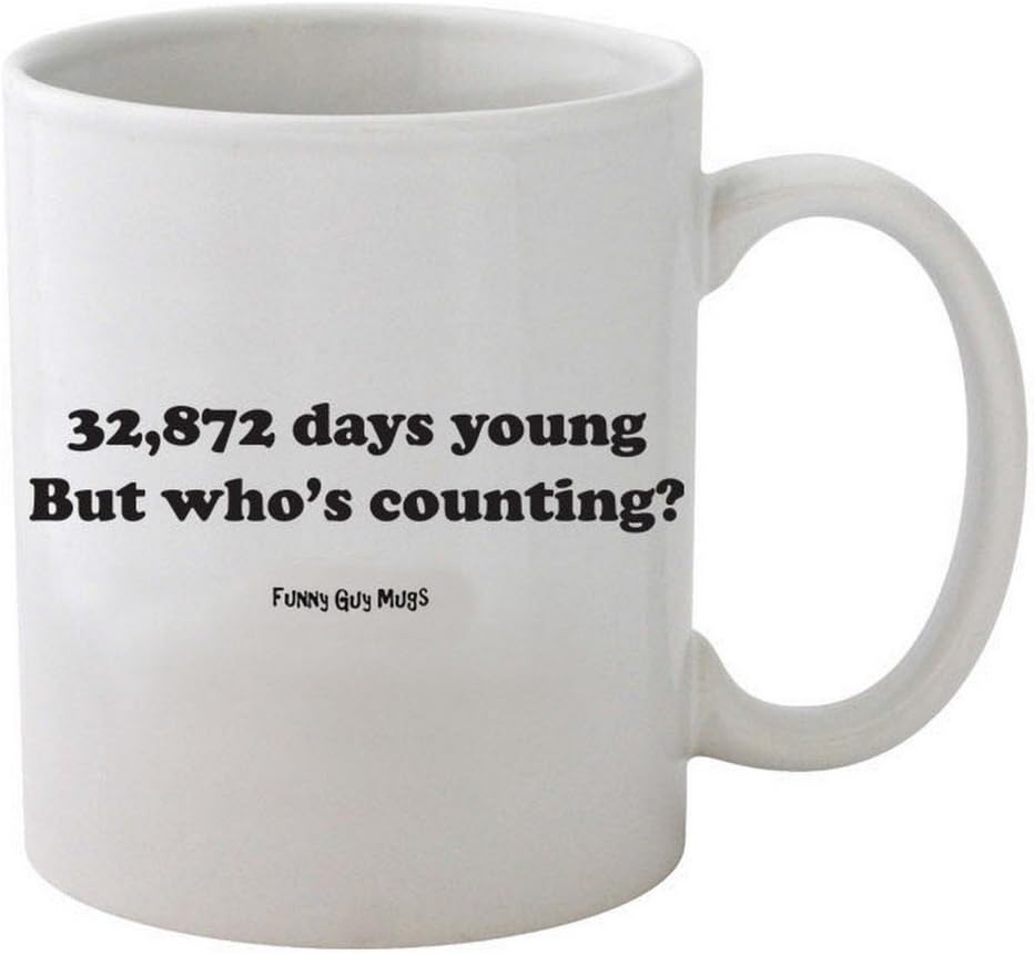 Funny Guy Mugs 75th Birthday - 27,394 Days Young Ceramic Coffee Mug