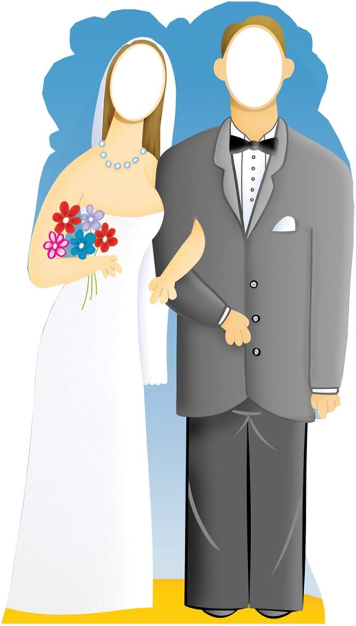 Cardboard People Wedding Couple Stand-in Life Size Cardboard Cutout Standup