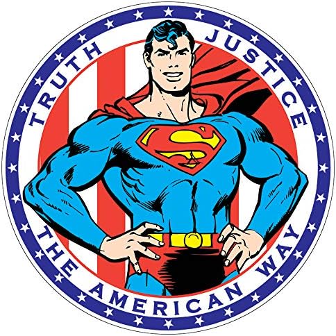 Superman American Way Aluminum Sign with Embossed Edge - Nostalgic Vintage Metal Wall Decor - Made in USA
