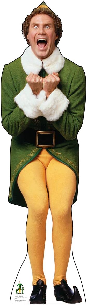 Buddy The Elf Excited Life Size Cardboard Cutout Standup - Elf (2003 Film) - Buddy "Excited"