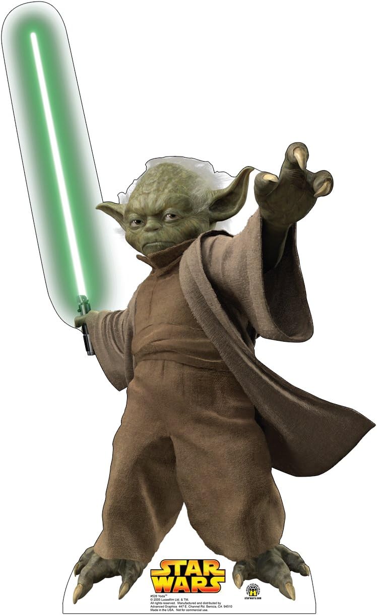 Cardboard People Yoda Life Size Cardboard Cutout Standup - Star Wars Prequel Trilogy