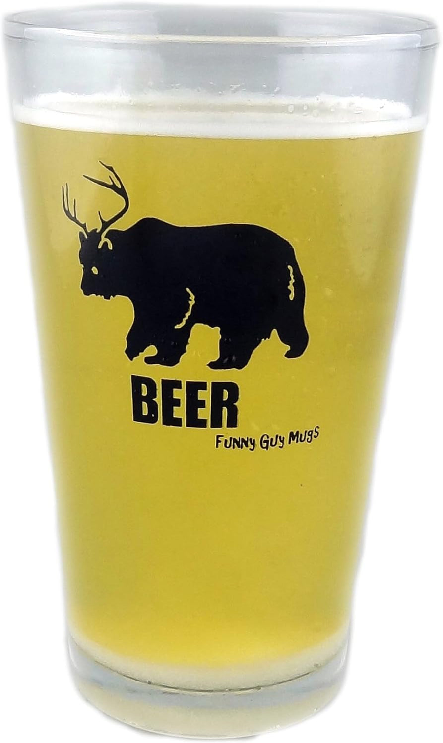 Bear + Deer = BEER? 16 oz Pint Glass