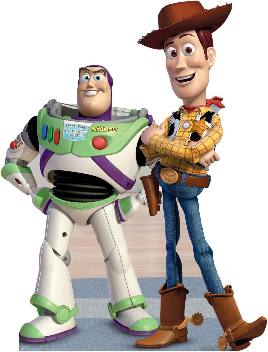 Buzz & Woody Life Size Cardboard Cutout Standup - Disney Pixar's Toy Story - Buzz & Woody