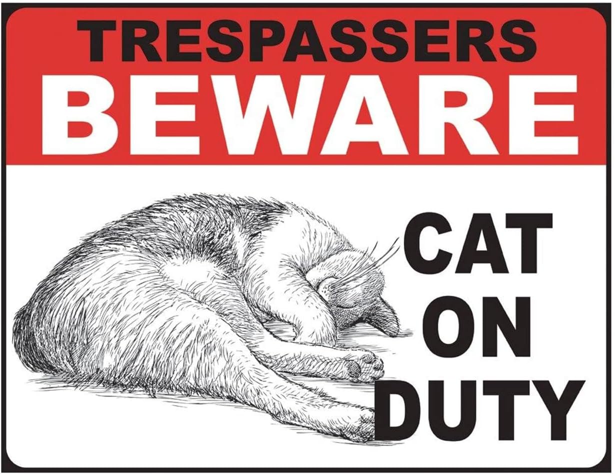 Desperate Enterprises Cat Tin SignsÉ