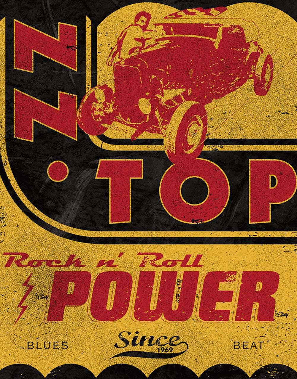ZZ Top Power Tin Sign - Nostalgic Vintage Metal Wall Decor - Made in USA