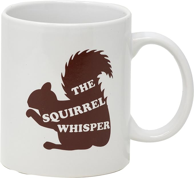 Squirrel Whisperer Ceramic Coffee Mug 11oz - Funny Coffee Mug for Women and Men - Novelty Coffee Cup with Sayings- Perfect Gag Gift for Friends Coworker Boss Birthday Christmas