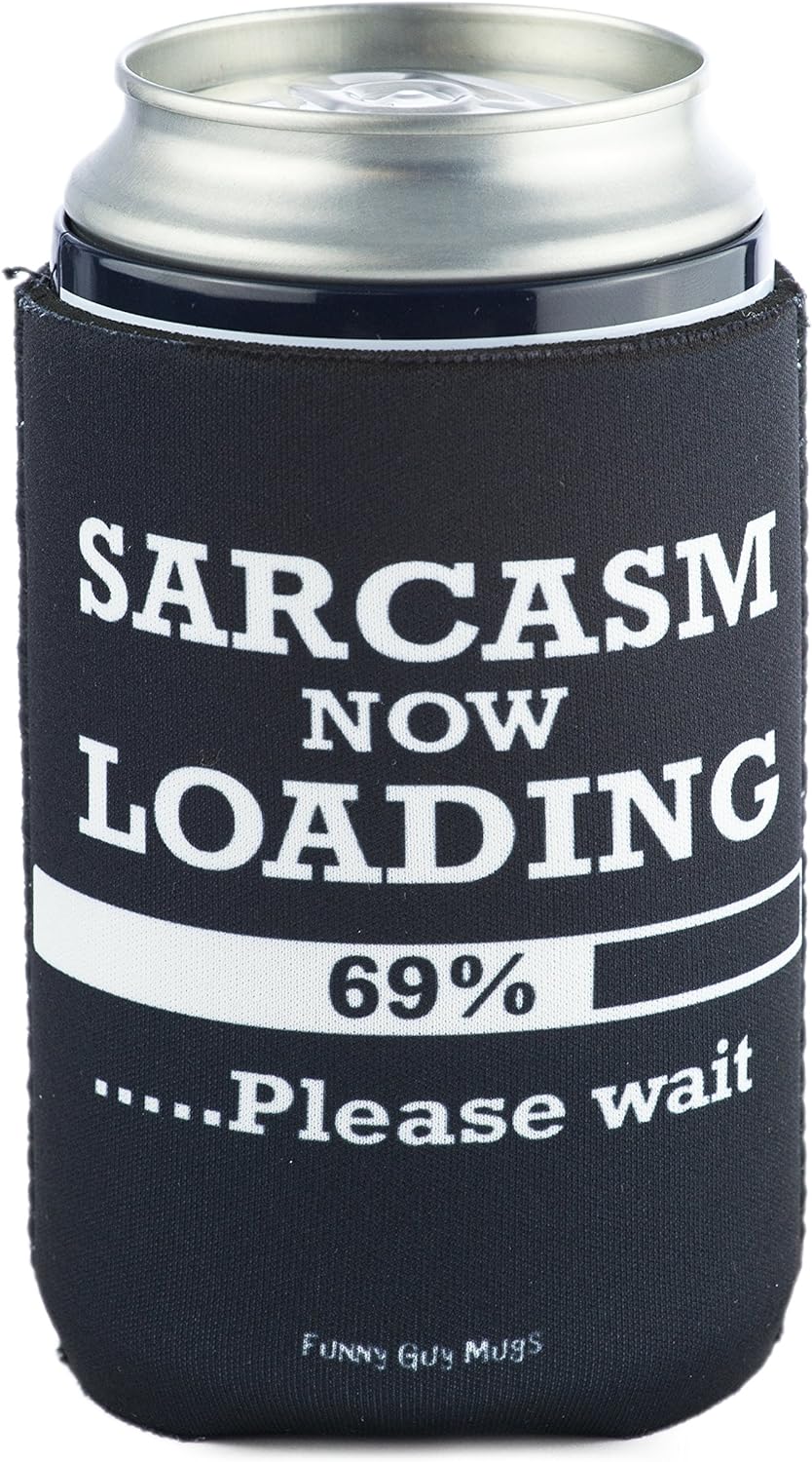 Sarcasm Collapsible Neoprene Can Coolie - Drink Cooler