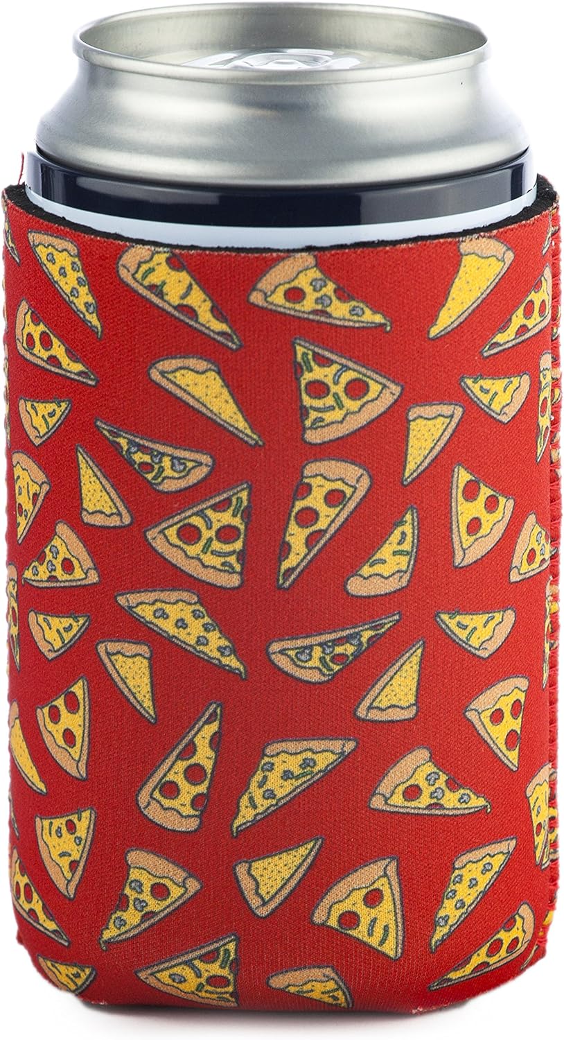 Pizza Collapsible Neoprene Can Coolie - Drink Cooler