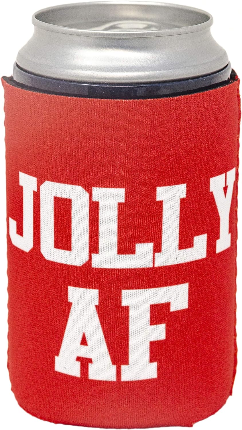 Jolly AF Collapsible Neoprene Can Coolie - Christmas Drink Cooler